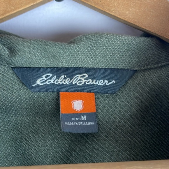 Eddie Bauer Sport Shop Shirt Jacket Mens Size Medium Button Up Quilted Detail - Picture 7 of 8